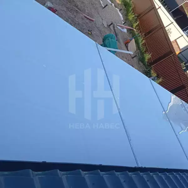 навес из поликарбоната, вид сверху
