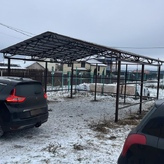 двускатный навес для авто