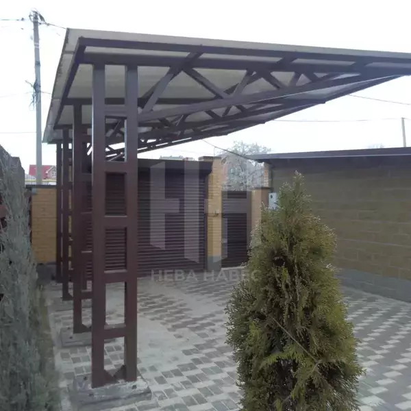 Консольный навес с прямой кровлей