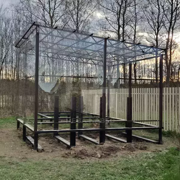 навес с прозрачными стенками