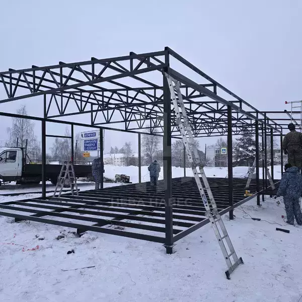 металлокаркас с односкатной крышей